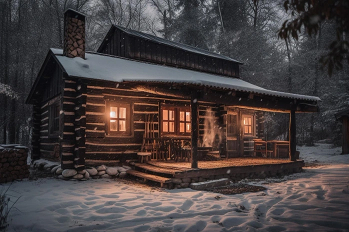 Listo para el invierno: cómo la envoltura para el hogar drenable mantiene las cabañas de troncos acogedoras y secas